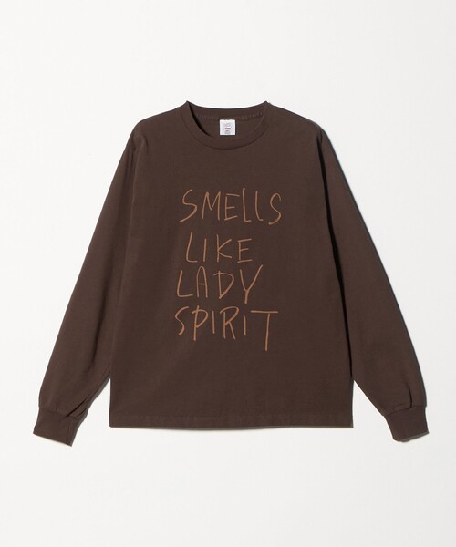 6(ロク)の「<6(ROKU)>SMELLS LIKE LADY SPRIT Tシャツ(Tシャツ/カットソー・レディース・ダークブラウン/ホワイト・S/L)」の1枚目の写真