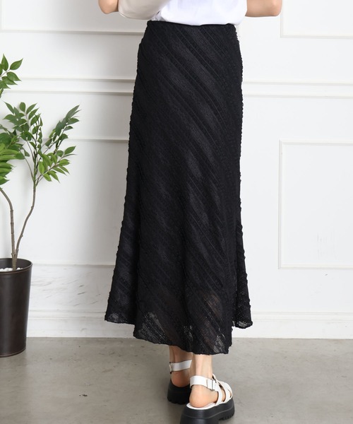 SpRay（スプレイ）の「カットレースフレアロングスカート（スカート・レディース・アイボリー/ブラック・MEDIUM）」の7枚目の写真