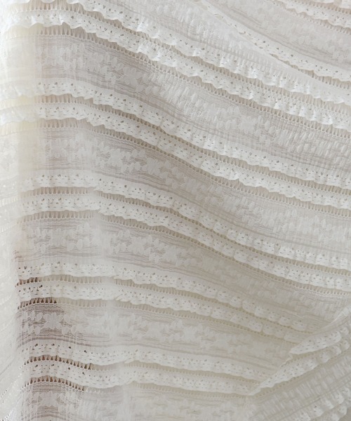 SpRay（スプレイ）の「カットレースフレアロングスカート（スカート・レディース・アイボリー/ブラック・MEDIUM）」の16枚目の写真