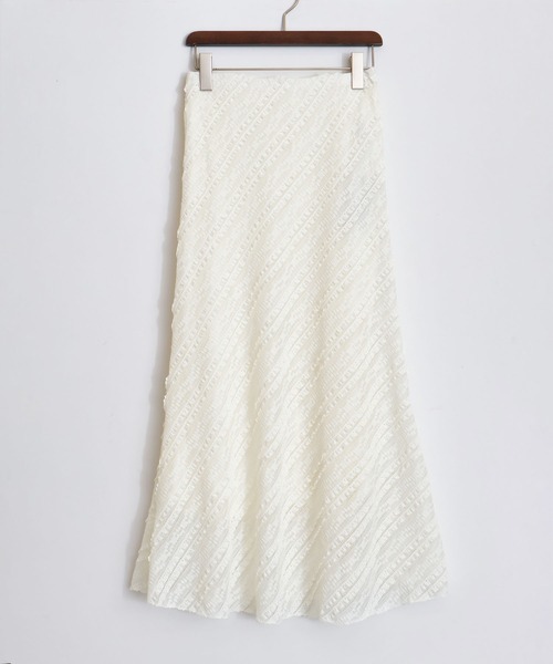 SpRay（スプレイ）の「カットレースフレアロングスカート（スカート・レディース・アイボリー/ブラック・MEDIUM）」の18枚目の写真