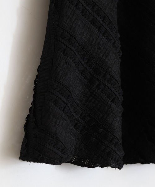 SpRay（スプレイ）の「カットレースフレアロングスカート（スカート・レディース・アイボリー/ブラック・MEDIUM）」の21枚目の写真