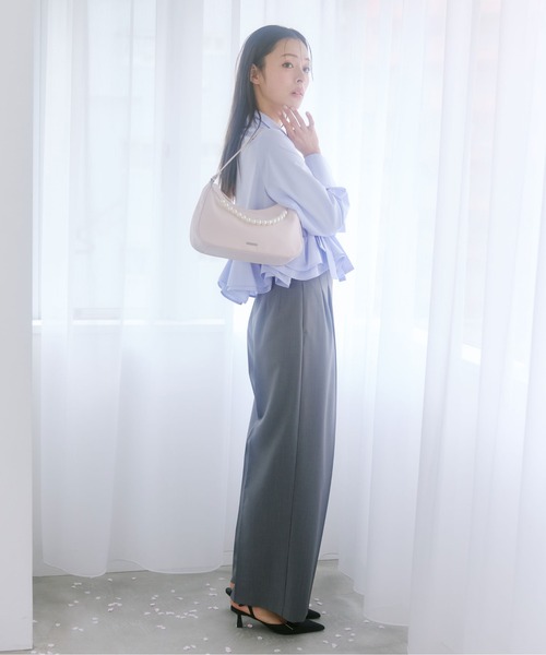 JILL by JILL STUART(ジルバイジルスチュアート)の「ワンハンドルハーフムーンバッグ(ハンドバッグ・レディース・ピンク/ブラック・FREE)」の5枚目の写真