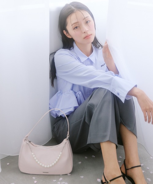 JILL by JILL STUART(ジルバイジルスチュアート)の「ワンハンドルハーフムーンバッグ(ハンドバッグ・レディース・ピンク/ブラック・FREE)」の21枚目の写真