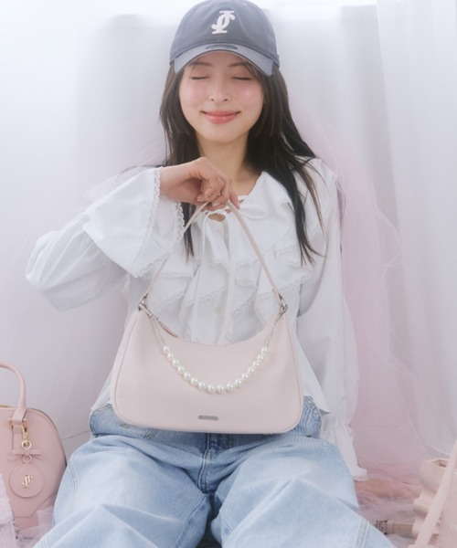 JILL by JILL STUART(ジルバイジルスチュアート)の「ワンハンドルハーフムーンバッグ(ハンドバッグ・レディース・ピンク/ブラック・FREE)」の20枚目の写真