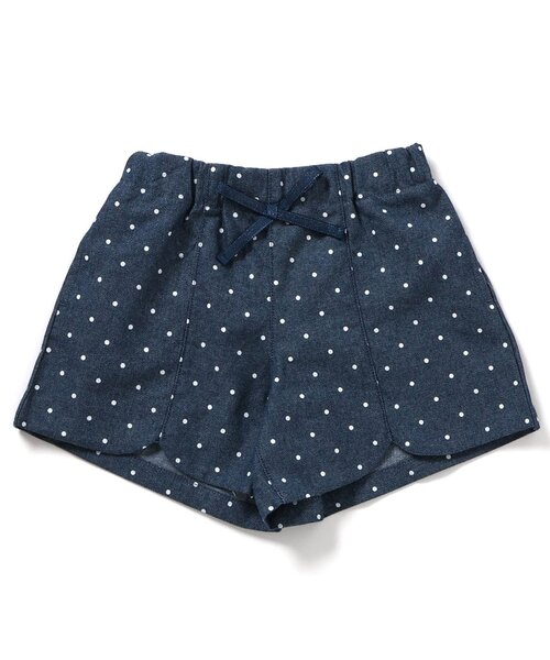 apres les cours（アプレレクール）の「スカラップハートポケットきゅんパンツ（ショート）（その他パンツ・キッズ・その他3/インディゴブルー/チェック/ピンク/ブラウン/イエロー/オレンジ/ドット・140/130/120/110/100/90/80）」の7枚目の写真