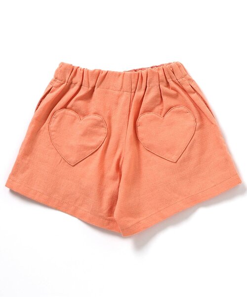 apres les cours（アプレレクール）の「スカラップハートポケットきゅんパンツ（ショート）（その他パンツ・キッズ・その他3/インディゴブルー/チェック/ピンク/ブラウン/イエロー/オレンジ/ドット・140/130/120/110/100/90/80）」の17枚目の写真
