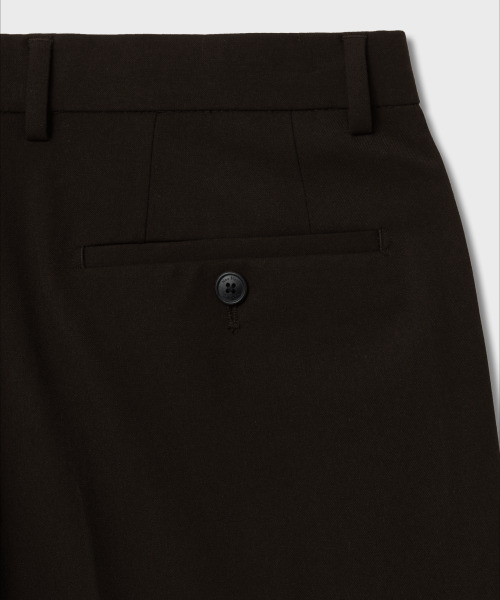 NONBLANK（ノンブランク）の「[ヒョンキム] セミワイドフィットスラックス_ダークブラウン（スラックス・メンズ・ダークブラウン・SMALL/MEDIUM/LARGE）」の5枚目の写真