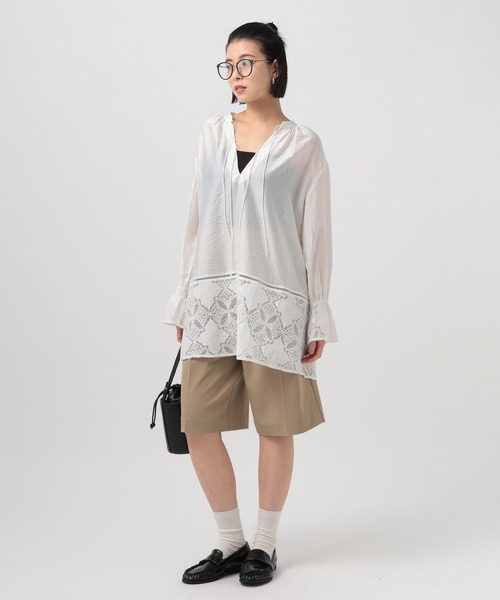 BAYFLOW（ベイフロー）の「キャンディスリーブレースチュニック（チュニック・レディース・オフホワイト/ブラック・FREE）」の15枚目の写真