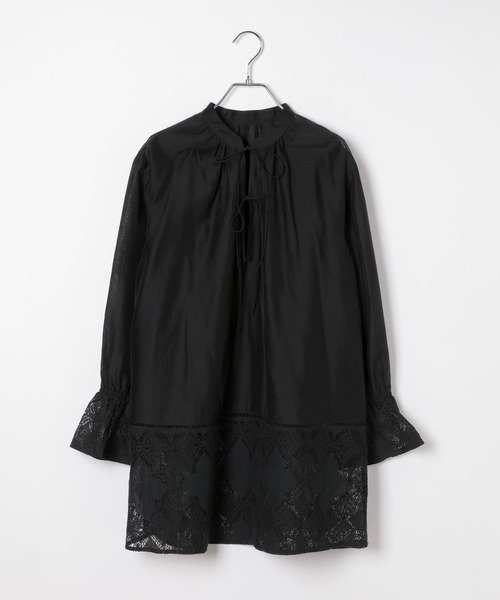 BAYFLOW（ベイフロー）の「キャンディスリーブレースチュニック（チュニック・レディース・オフホワイト/ブラック・FREE）」の5枚目の写真