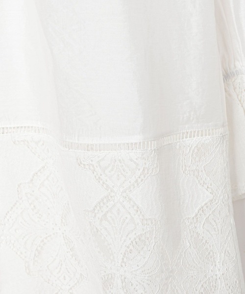 BAYFLOW（ベイフロー）の「キャンディスリーブレースチュニック（チュニック・レディース・オフホワイト/ブラック・FREE）」の12枚目の写真