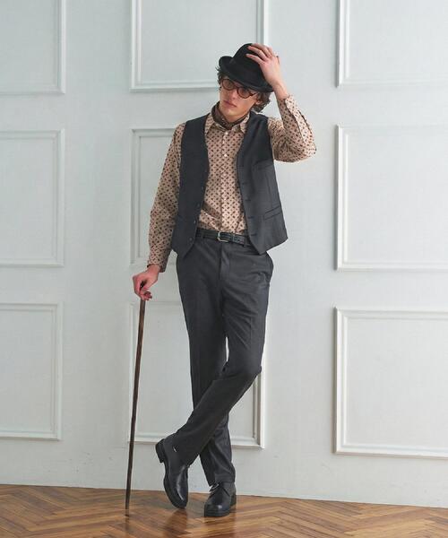 TAKEO KIKUCHI(タケオキクチ)の「【BOWLER HAT LABEL】ピンヘッドジャージ べスト(スーツベスト・メンズ・ブラック・03/02)」の5枚目の写真