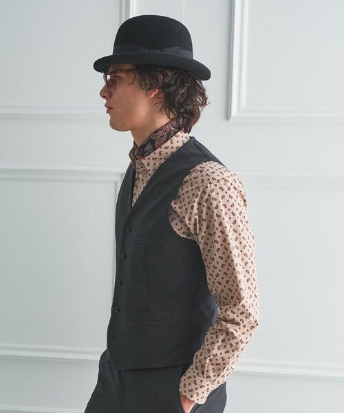 TAKEO KIKUCHI(タケオキクチ)の「【BOWLER HAT LABEL】ピンヘッドジャージ べスト(スーツベスト・メンズ・ブラック・03/02)」の8枚目の写真