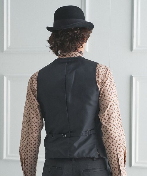 TAKEO KIKUCHI(タケオキクチ)の「【BOWLER HAT LABEL】ピンヘッドジャージ べスト(スーツベスト・メンズ・ブラック・03/02)」の9枚目の写真