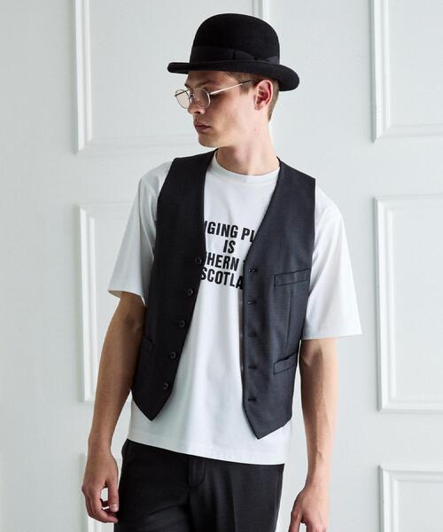 TAKEO KIKUCHI(タケオキクチ)の「【BOWLER HAT LABEL】ピンヘッドジャージ べスト(スーツベスト・メンズ・ブラック・03/02)」の20枚目の写真