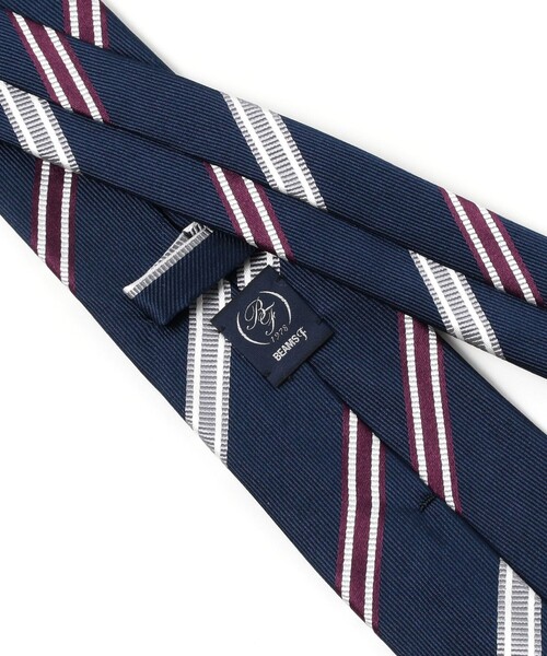 BEAMS F(ビームスエフ)の「シルク ストライプ ネクタイ(ネクタイ・メンズ・パープル/サックスブルー・ONE SIZE)」の7枚目の写真