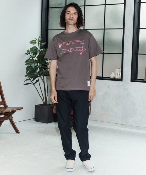 No Rain No Rainbow(ノーレインノーレインボー)の「mt10392-No Rain No Rainbow x seventy seven collaboration T-shirt Tシャツ(NR26S-36)(Tシャツ/カットソー・メンズ・ホワイト/グレー/ブラック・XL/L/M/S)」の6枚目の写真