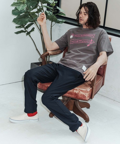 No Rain No Rainbow(ノーレインノーレインボー)の「mt10392-No Rain No Rainbow x seventy seven collaboration T-shirt Tシャツ(NR26S-36)(Tシャツ/カットソー・メンズ・ホワイト/グレー/ブラック・XL/L/M/S)」の7枚目の写真