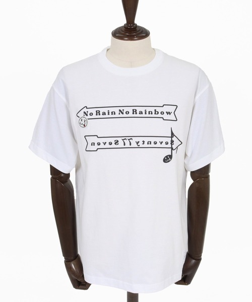 No Rain No Rainbow(ノーレインノーレインボー)の「mt10392-No Rain No Rainbow x seventy seven collaboration T-shirt Tシャツ(NR26S-36)(Tシャツ/カットソー・メンズ・ホワイト/グレー/ブラック・XL/L/M/S)」の15枚目の写真