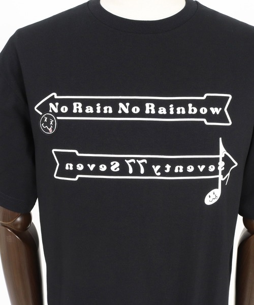 No Rain No Rainbow(ノーレインノーレインボー)の「mt10392-No Rain No Rainbow x seventy seven collaboration T-shirt Tシャツ(NR26S-36)(Tシャツ/カットソー・メンズ・ホワイト/グレー/ブラック・XL/L/M/S)」の22枚目の写真