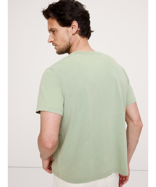 Banana Republic（バナナリパブリック）の「スエード コットン クルーネック Tシャツ（Tシャツ/カットソー・メンズ・ブルー/オレンジ/グリーン/ホワイト・M/L/S/XL）」の5枚目の写真