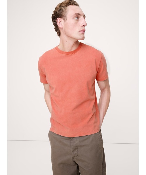 Banana Republic（バナナリパブリック）の「スエード コットン クルーネック Tシャツ（Tシャツ/カットソー・メンズ・ブルー/オレンジ/グリーン/ホワイト・M/L/S/XL）」の4枚目の写真