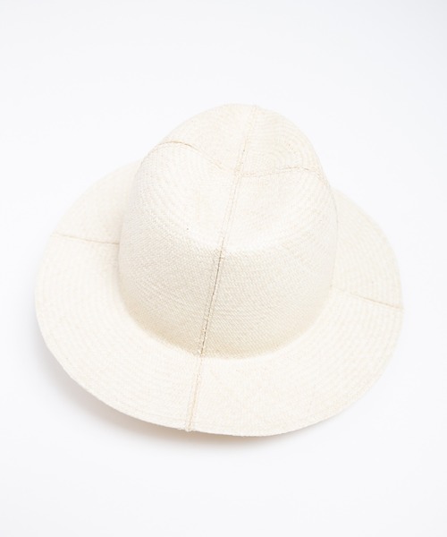 RACAL（ラカル）の「Cutting 4Panel Packable Raffia Hat / カッティングパネルラフィアハット（ハット・メンズ・ナチュラル・MEDIUM/LARGE）」の4枚目の写真