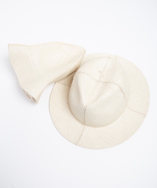 RACAL（ラカル）の「Cutting 4Panel Packable Raffia Hat / カッティングパネルラフィアハット（ハット・メンズ・ナチュラル・MEDIUM/LARGE）」の10枚目の写真