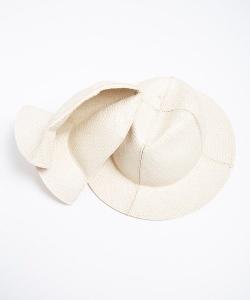 RACAL（ラカル）の「Cutting 4Panel Packable Raffia Hat / カッティングパネルラフィアハット（ハット・メンズ・ナチュラル・MEDIUM/LARGE）」の11枚目の写真