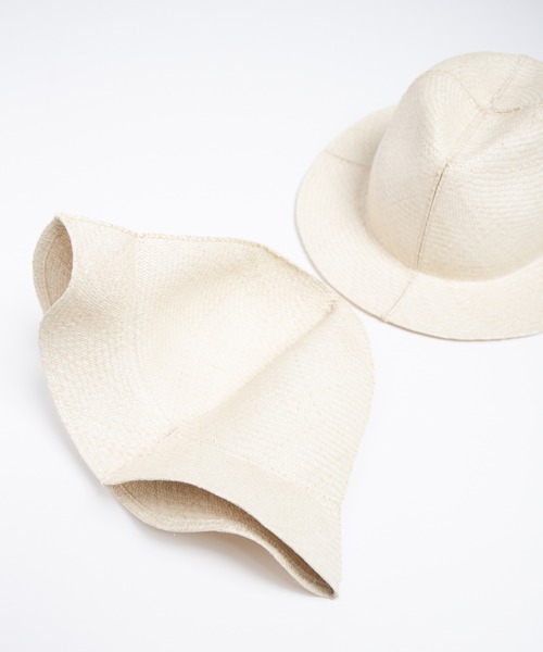 RACAL（ラカル）の「Cutting 4Panel Packable Raffia Hat / カッティングパネルラフィアハット（ハット・メンズ・ナチュラル・MEDIUM/LARGE）」の12枚目の写真