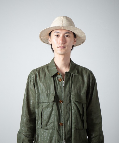 RACAL（ラカル）の「Cutting 4Panel Packable Raffia Hat / カッティングパネルラフィアハット（ハット・メンズ・ナチュラル・MEDIUM/LARGE）」の18枚目の写真