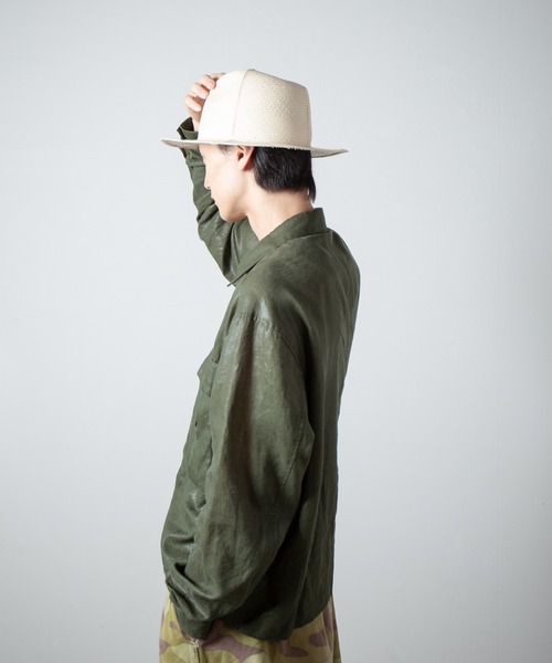RACAL（ラカル）の「Cutting 4Panel Packable Raffia Hat / カッティングパネルラフィアハット（ハット・メンズ・ナチュラル・MEDIUM/LARGE）」の22枚目の写真