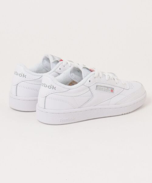 ASBee(アスビー)の「Reebok リーボック CLUB C 85 レディーススニーカー(クラブシー85) 100050 100000154 ホワイト/シアーグレー(スニーカー・レディース・ホワイト・24.0cm/23.5cm/23.0cm/24.5cm/25.0cm)」の2枚目の写真