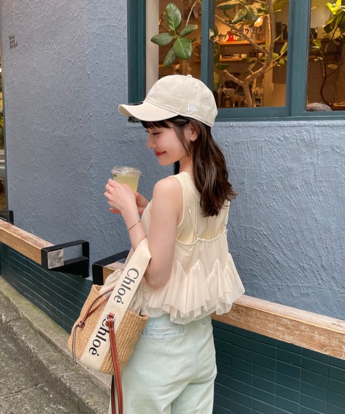 hinari(ヒナリ)の「チュールフリルビスチェ(その他トップス・レディース・ベージュ/アイボリー・FREE)」の15枚目の写真