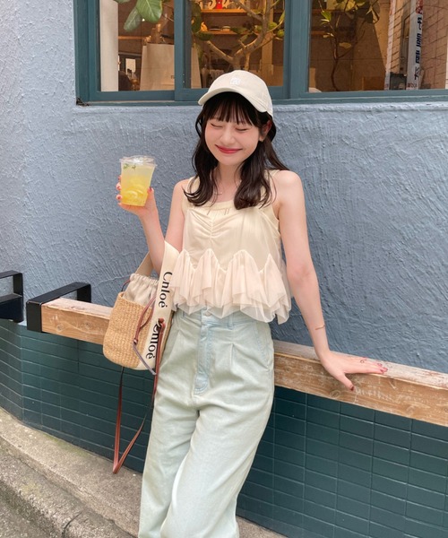 hinari(ヒナリ)の「チュールフリルビスチェ(その他トップス・レディース・ベージュ/アイボリー・FREE)」の19枚目の写真