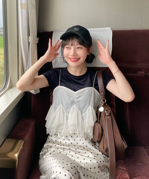 hinari(ヒナリ)の「チュールフリルビスチェ(その他トップス・レディース・ベージュ/アイボリー・FREE)」の22枚目の写真