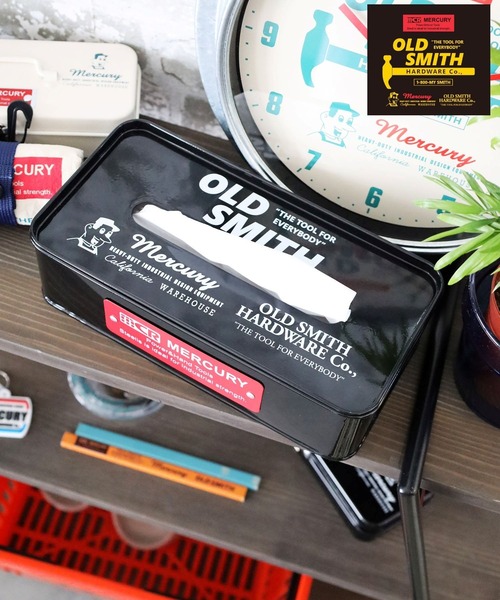 niko and...（ニコアンド）の「【MERCURY×OLD SMITH】コラボ　ティッシュＢＯＸ（インテリア雑貨・レディース・ブラック/アイボリー・0）」の2枚目の写真