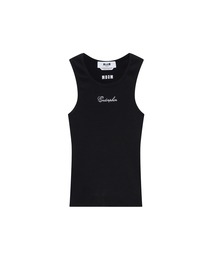 MSGM（エムエスジーエム）の「ENDORPHIN エンブロイダリー リブタンクトップ（タンクトップ）」