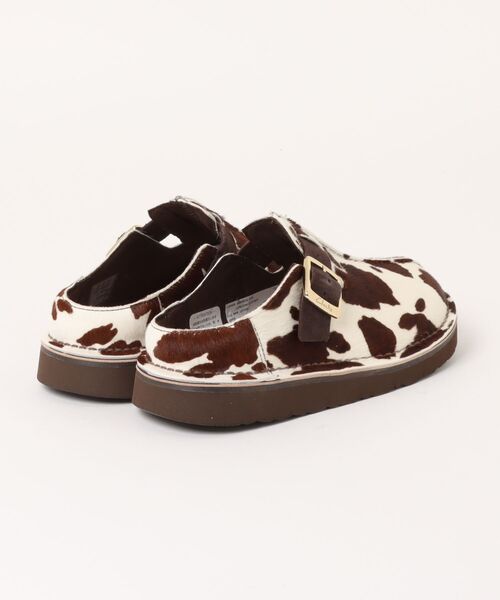 Clarks(クラークス)の「Clarks クラークス SOLSBURY MULE. レディースカジュアルシューズ スリッポン クロッグ サボ(ソルスブリーミュール) 26186592 カウプリント(スリッポン・レディース・ブラウン・24.0cm/23.0cm/24.5cm/23.5cm/22.5cm)」の2枚目の写真