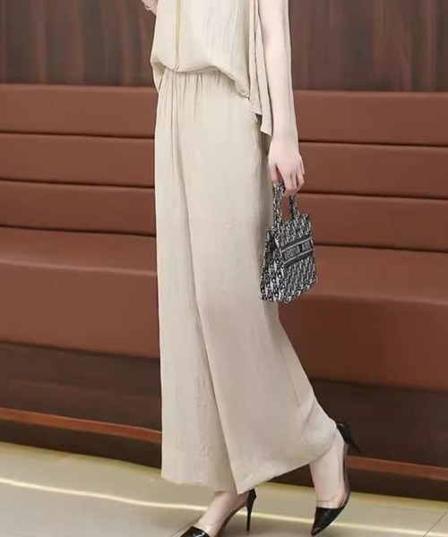 Flugge(フラッジー)の「ノースリーブブラウス+パンツセット(シャツ/ブラウス・レディース・アイボリー/ブラック・LARGE/MEDIUM)」の10枚目の写真