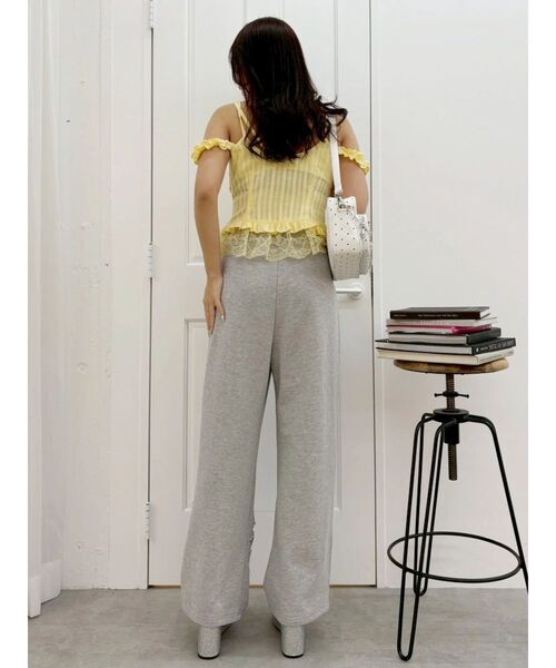 EVRIS(エヴリス)の「グラフィックデザインウラケワイドパンツ(スウェットパンツ・レディース・グレー/ブラック/ホワイト・SMALL/MEDIUM)」の14枚目の写真