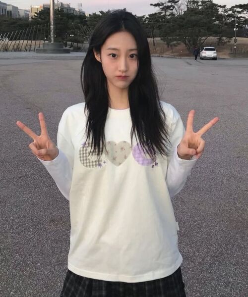 ambler(エムブラー)の「チェックフラワーグラフィック半袖Tシャツ AS1311 (アイボリー)(Tシャツ/カットソー・レディース・その他・SMALL/MEDIUM/FREE)」の7枚目の写真