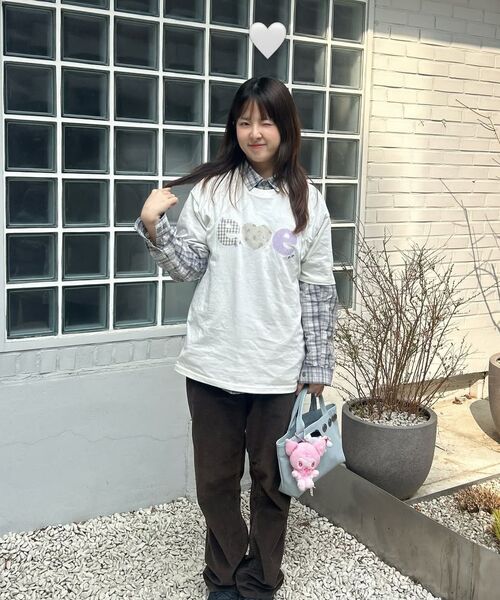 ambler(エムブラー)の「チェックフラワーグラフィック半袖Tシャツ AS1311 (アイボリー)(Tシャツ/カットソー・レディース・その他・SMALL/MEDIUM/FREE)」の10枚目の写真