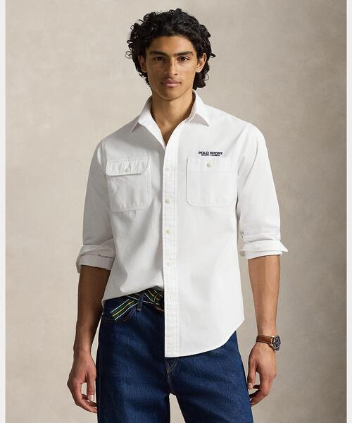 POLO RALPH LAUREN（ポロ ラルフ ローレン）の「クラシック フィット Polo Sport ワークシャツ（シャツ/ブラウス・メンズ・ホワイト・XS/XXL/M/L/XL）」の6枚目の写真