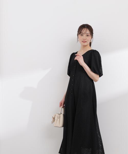 PROPORTION BODY DRESSING(プロポーションボディドレッシング)の「パフスリーブフロント釦ワンピース / 1216140409(ワンピース・レディース・ホワイト/グレー/ブラック・MEDIUM/P/S/SMALL)」の2枚目の写真
