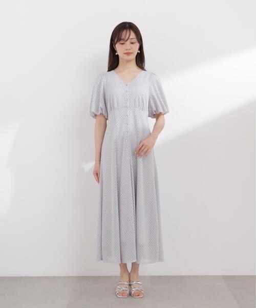 PROPORTION BODY DRESSING（プロポーションボディドレッシング）の「パフスリーブフロント釦ワンピース / 1216140409（ワンピース・レディース・ホワイト/グレー/ブラック・MEDIUM/P/S/SMALL）」の4枚目の写真