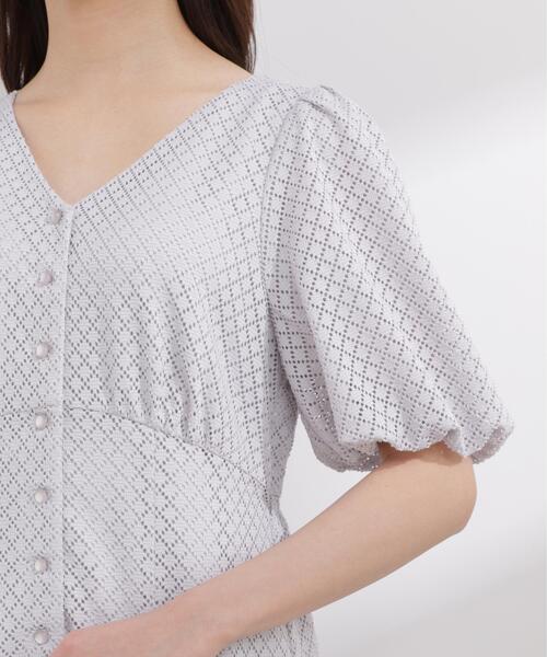PROPORTION BODY DRESSING(プロポーションボディドレッシング)の「パフスリーブフロント釦ワンピース / 1216140409(ワンピース・レディース・ホワイト/グレー/ブラック・MEDIUM/P/S/SMALL)」の5枚目の写真