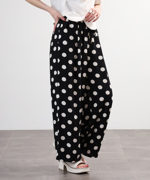 EGLANTINE ドットプリントパンツ