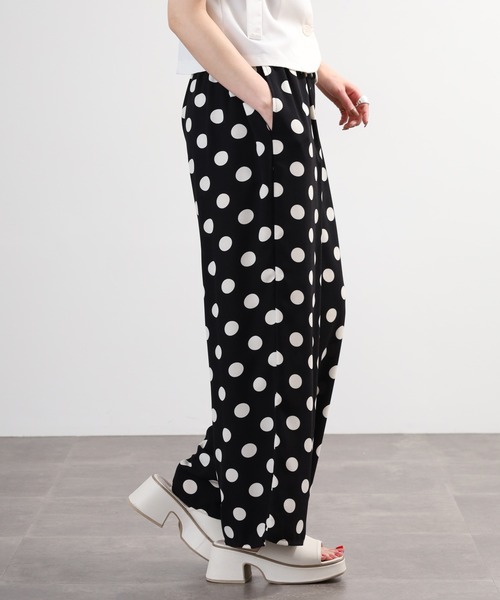 EGLANTINE（エグランティーヌ）の「EGLANTINE ドットプリントパンツ（その他パンツ・レディース・ブラック系2/ブラック系1・40）」の5枚目の写真