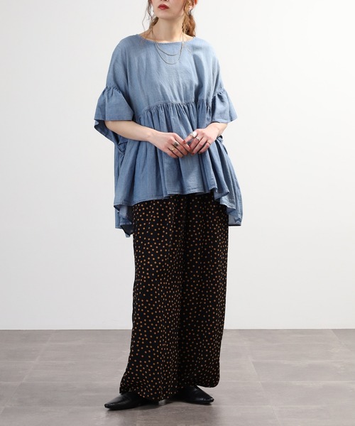 EGLANTINE（エグランティーヌ）の「EGLANTINE ドットプリントパンツ（その他パンツ・レディース・ブラック系2/ブラック系1・40）」の15枚目の写真
