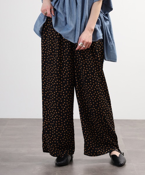 EGLANTINE（エグランティーヌ）の「EGLANTINE ドットプリントパンツ（その他パンツ・レディース・ブラック系2/ブラック系1・40）」の12枚目の写真